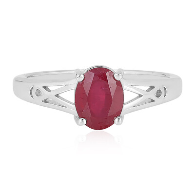 Anillo en plata con Rubí de Madagascar