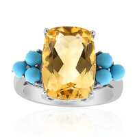 Anillo en plata con Citrino