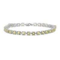 Brazalete en plata con Citrino de color limón