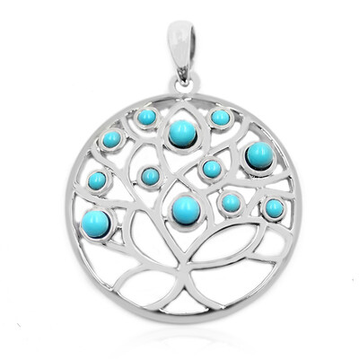 Colgante en plata con Turquesa bella durmiente (Anne Bever)