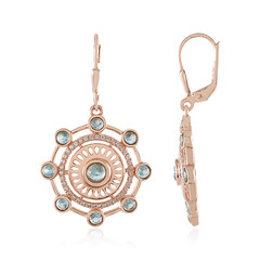 Pendientes en plata con Apatita azul