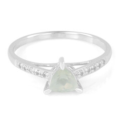 Anillo en plata con Prehnita
