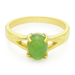 Anillo en plata con Crisoprasa imperial