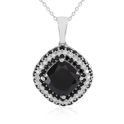 Collar en plata con Espinela negra