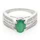 Anillo en plata con Esmeralda de Bahía