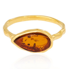 Anillo en plata con Ámbar báltico