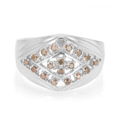 Anillo de hombre en plata con Diamante fantasía