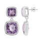 Pendientes en plata con Amatista (Pallanova)