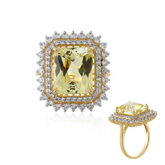 Anillo en oro con Cuncita amarillo canario