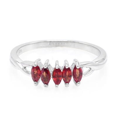 Anillo de hombre en plata con Rubí de Tanzania