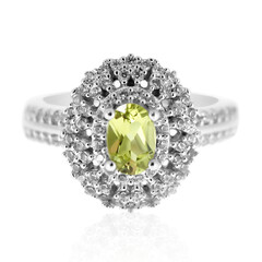 Anillo en plata con Granate de Malí