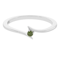 Anillo en plata con Diamante I3 verde
