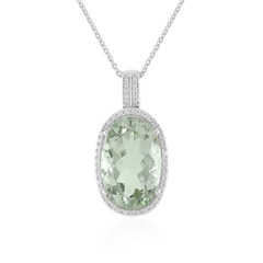 Collar en plata con Amatista verde