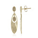 Pendientes en oro con Diamante champán SI2