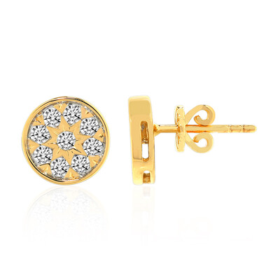 Pendientes en oro con Diamante IF (D) (Annette)