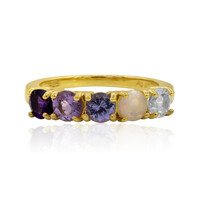 Anillo en plata con Amatista de Zambia