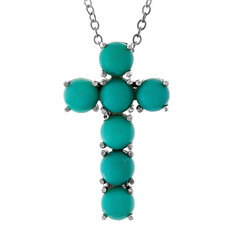 Collar en plata con Turquesa azul del Mohave Kingman