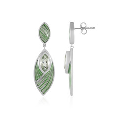 Pendientes en plata con Amatista verde (Adela Silber)