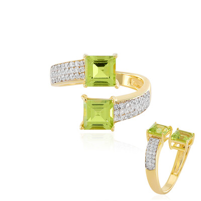 Anillo en plata con Peridoto de Arizona