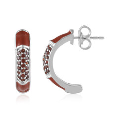 Pendientes en plata con Granate de Mozambique