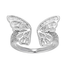 Anillo en plata con Topacio blanco (Adela Silber)