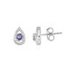 Pendientes en plata con Iolita