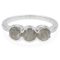Anillo en plata con Espectrolita