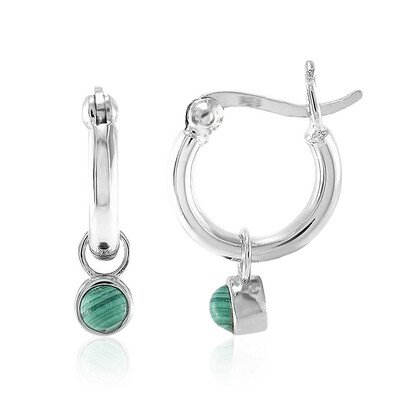 Pendientes en plata con Malaquita