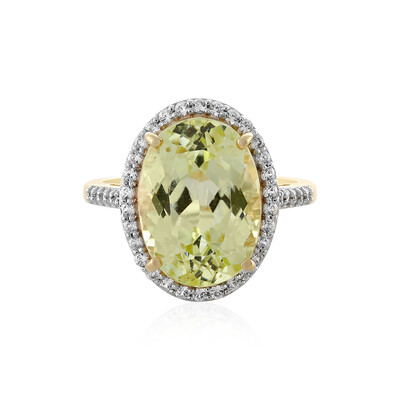 Anillo en oro con Cuncita amarillo canario