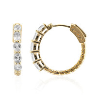 Pendientes en plata con Topacio blanco