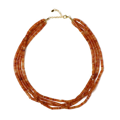 Collar en plata con Aventurina durazno