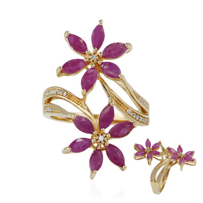 Anillo en plata con Rubí de Birmania