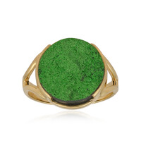 Anillo en plata con Uvarovita (Bali Barong)