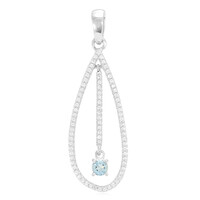 Colgante en plata con Aguamarina Santa María