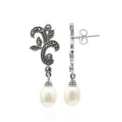 Pendientes en plata con Perla Freshwater