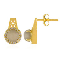 Pendientes en oro con Piedra de luna de Kangeyam