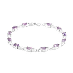 Brazalete en plata con Amatista