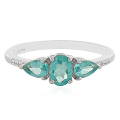 Anillo en plata con Apatita azul