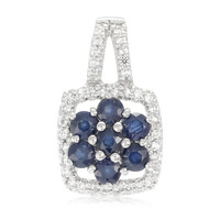 Colgante en plata con Zafiro azul