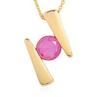 Collar en plata con Zafiro rosa de Madagascar