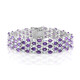 Brazalete en plata con Amatista de Zambia