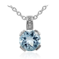 Collar en plata con Topacio azul cielo