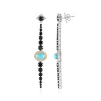 Pendientes en plata con Turquesa bella durmiente (Dallas Prince Designs)