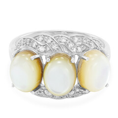 Anillo en plata con Concha de Abalone