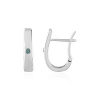 Pendientes en plata con Diamante azul I2