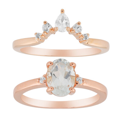 Anillo en plata con Topacio blanco