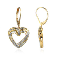 Pendientes en latón con Diamante I3 (I) (Juwelo Style)