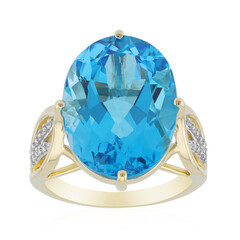 Anillo en oro con Topacio de Marambaia
