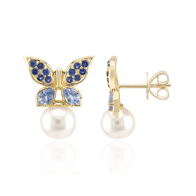 Pendientes en oro con Perla de Akoya (Michelle Albala)