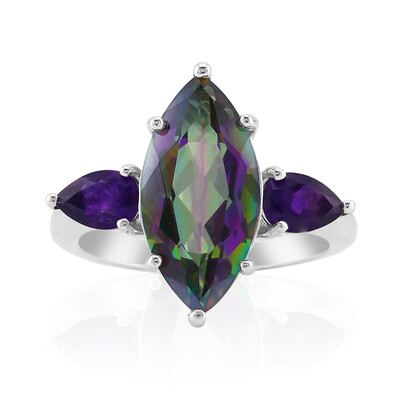Anillo en plata con Cuarzo místico